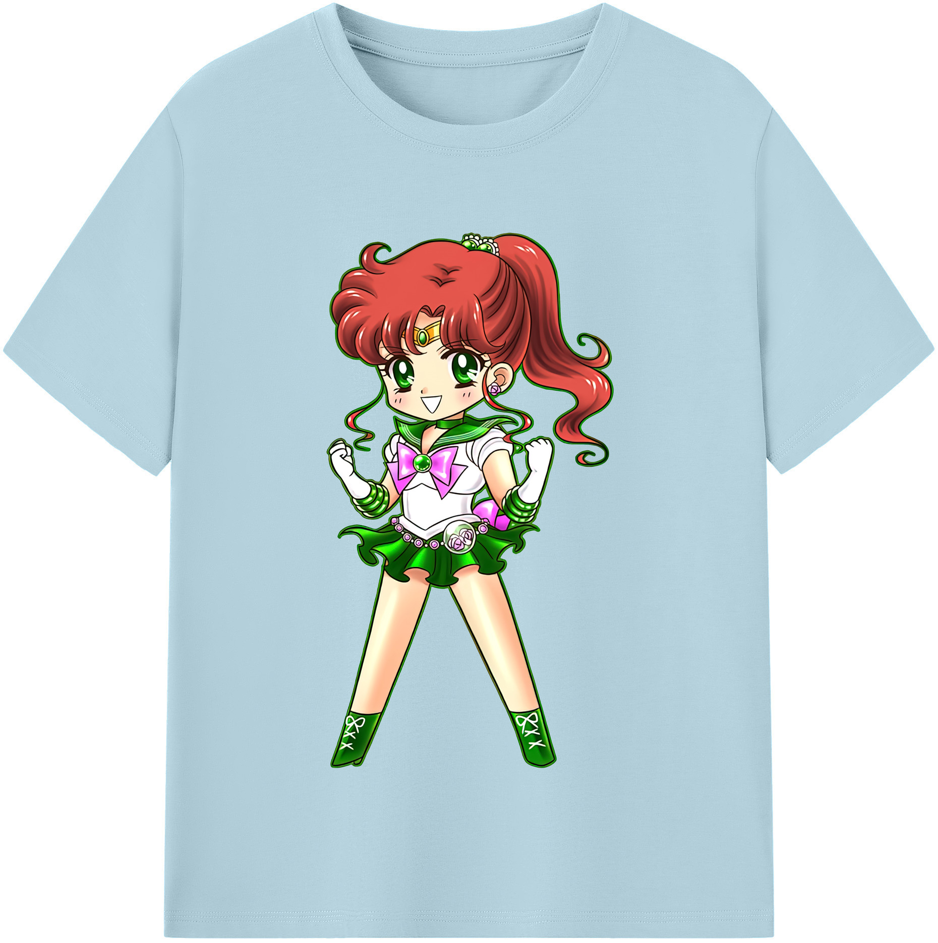 （画像用） 美少女戦士セーラームーン 木野 まこと きの まこと Sailor Moon Kino Makoto （セーラージュピター；Sailor Jupiter） 綿100％半袖Tシャツ（フロントプリント）